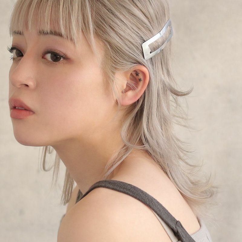 ヘアピン シンプル メタル スクエア セット スリーピン