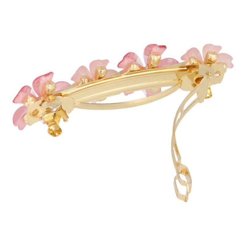 バレッタ ニッケルフリー 桜 アクリル ストーン