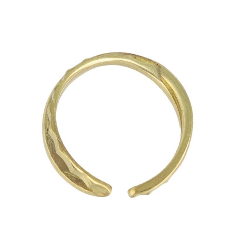 リング 経年変化 BRASS しんちゅう テクスチャー クロス フリーサイズ