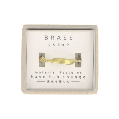 リング 経年変化 BRASS しんちゅう ツイスト フリーサイズ 指輪 ニッケルフリー ケース入り