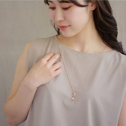 ネックレス ニッケルフリー ロゼシルバー カーブ ドロップ スライド Y字 ループタイ ロングネックレス