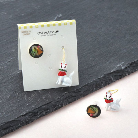 ピアス お稲荷さん&きつねうどん ミニチュアピアス
