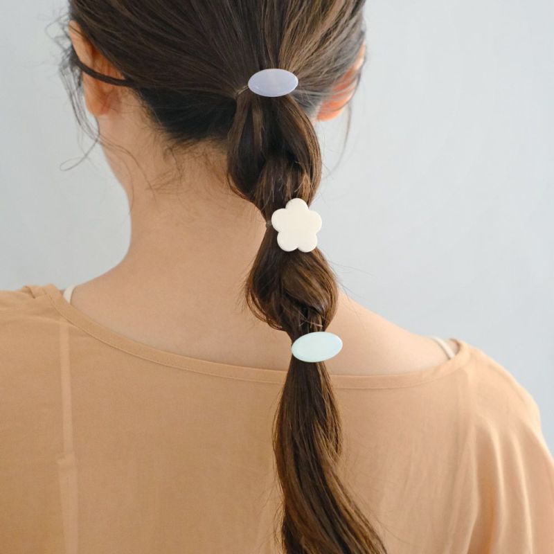 ヘアカフ ミニセットカフ 花 フラワー オーバル 3個セット ヘアカフ ミニセットカフ 花 フラワー オーバル 3個セット