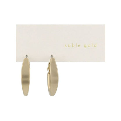 ピアス ニッケルフリー sable gold サブルゴールド フラット×ラウンド ステンレスポスト フープピアス