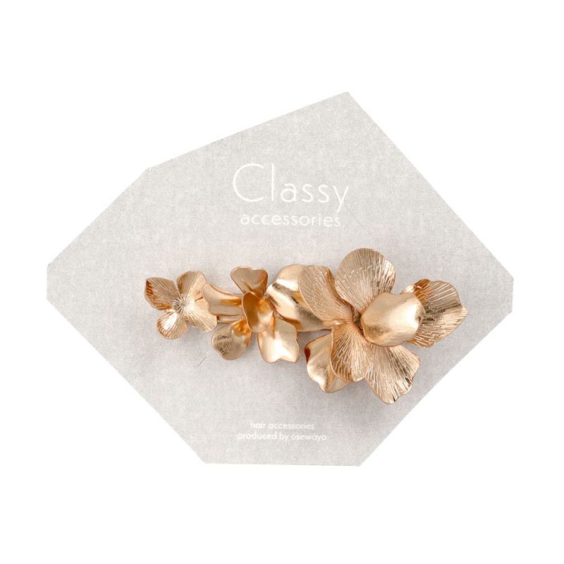 Classy GARDEN ヘアクリップ フラワー メタル ボリューム