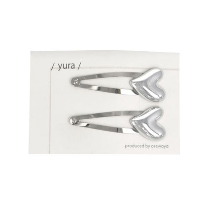 ヘアピン yura ハート スリーピン 2個セット