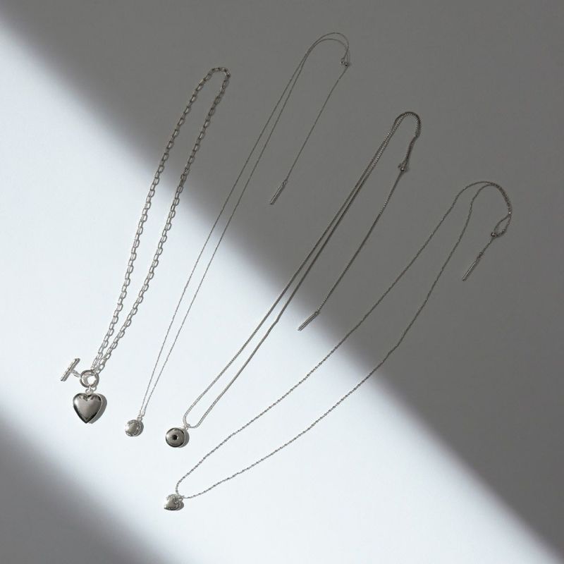 【LIMITED NUMBER】silver925 plated collection ハート スライドスルータイプ ロケットペンダント ネックレス ニッケルフリー オリジナル巾着付き