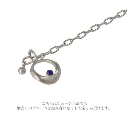 【Finobelle】necklace charm/選べるペンダントチャーム 本ロジウム厚メッキ 楕円チェーン ショートネックレス ニッケルフリー