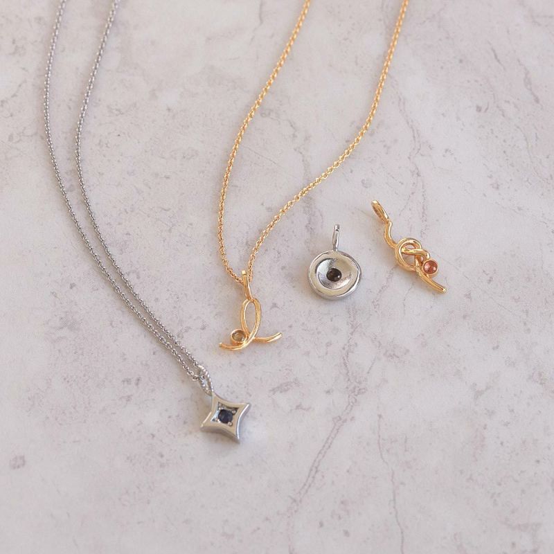 【Finobelle】necklace charm/選べるペンダントチャーム 本ロジウム厚メッキ キヘイチェーン ショートネックレス ニッケルフリー