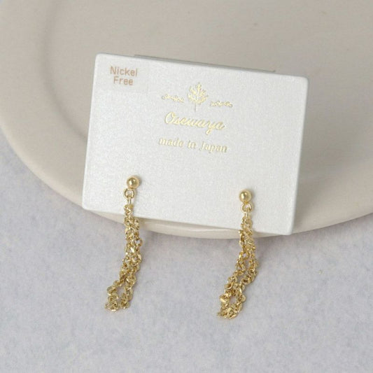 ピアス ニッケルフリー チェーン バックキャッチピアス