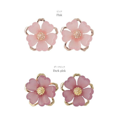 ピアス ニッケルフリー 桜 メタル チタンポスト スタッドピアス