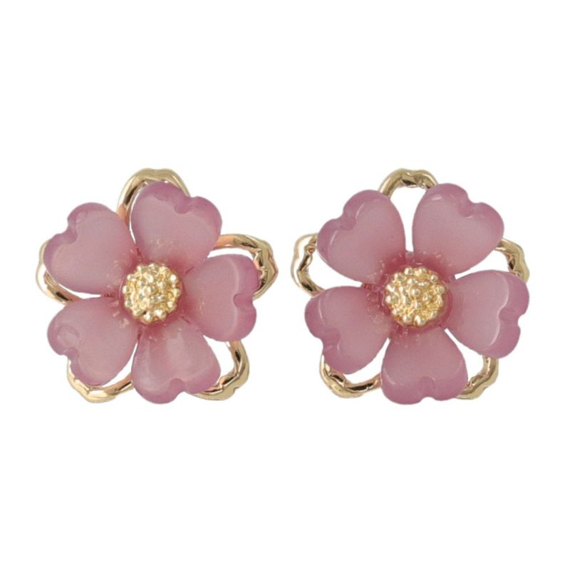 ピアス ニッケルフリー 桜 メタル チタンポスト スタッドピアス