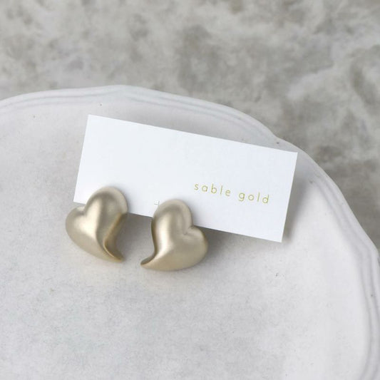 ピアス ニッケルフリー sable gold ハート ステンレスポスト スタッドピアス