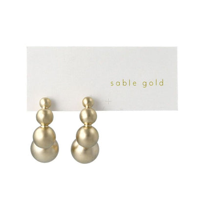 ピアス ニッケルフリー sable gold ボール カーブ ステンレスポスト ドロップピアス