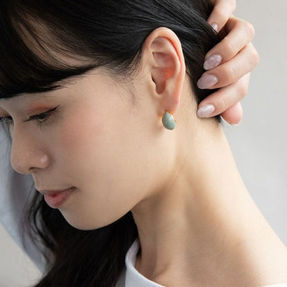 ピアス エポ カラー ラウンド カーブ チタンポスト スタッドピアス