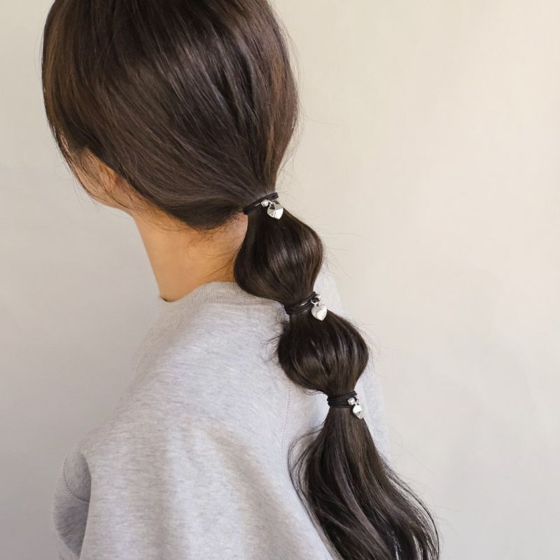 にゃあゴ❤様　No.621 他　ヘアゴム カボションのみ　計7点 ヘアゴム メタル テクスチャー ミニ ハート 3本セット