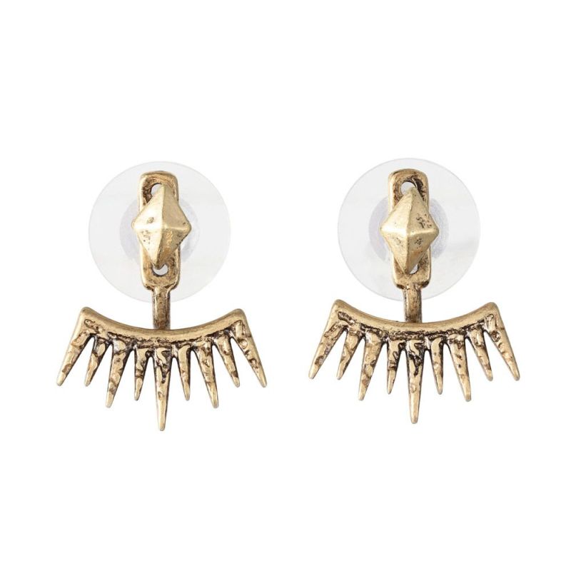 【LIMITED NUMBER】Vintage Like ピアス ニッケルフリー メタル ミニ ダイヤ フリンジ チタンポスト スタッドピアス