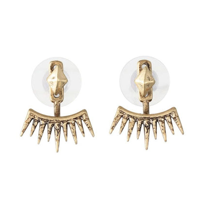 【LIMITED NUMBER】Vintage Like ピアス ニッケルフリー メタル ミニ ダイヤ フリンジ チタンポスト スタッドピアス