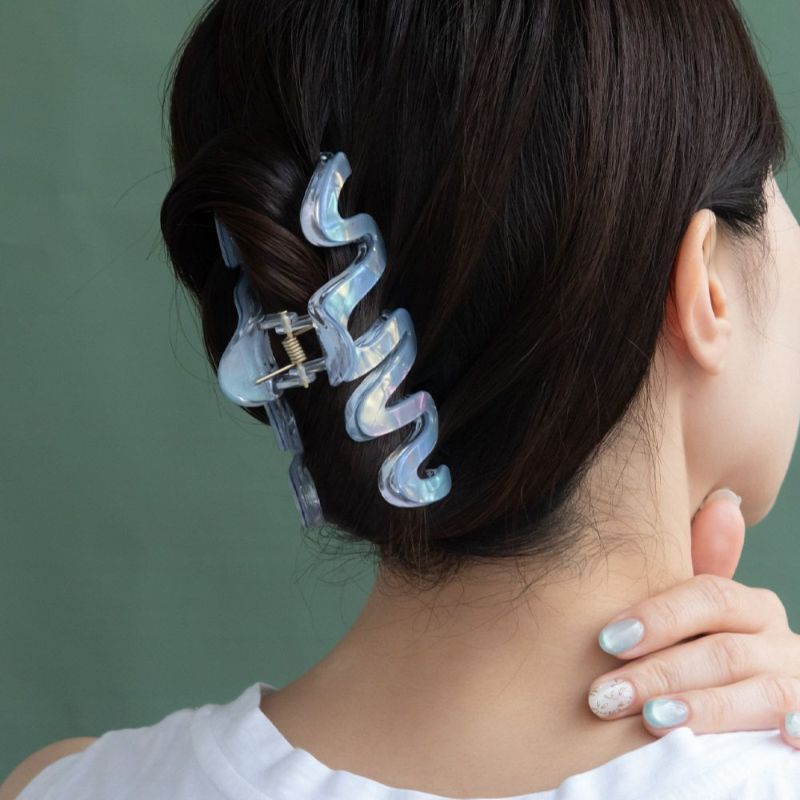 UNDO HAIRWARE マーブルブルーヘアクリップ 2
