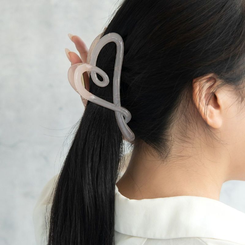 ヘアクリップ ハート ライン カラー バンスクリップ – OSEWAYA