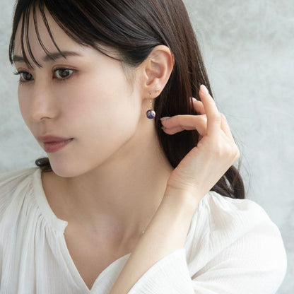 ピアス お座り猫 手毬 リボン 3個セット チタンポスト フックピアス スタッドピアス