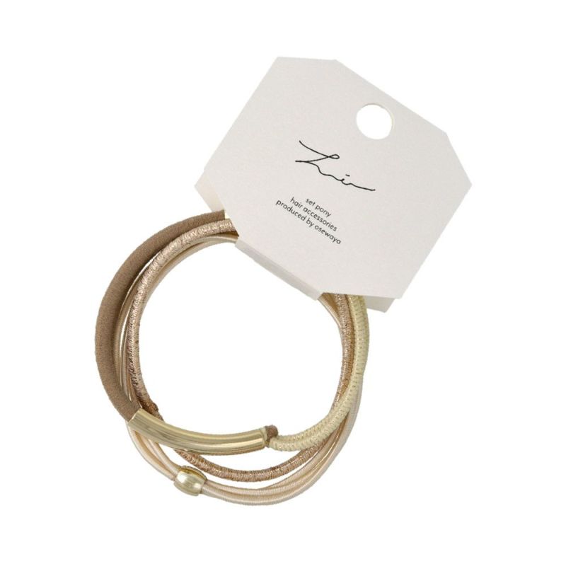 ヘアゴム Candy Arrange マルチシェイプ カラー メタル 3本