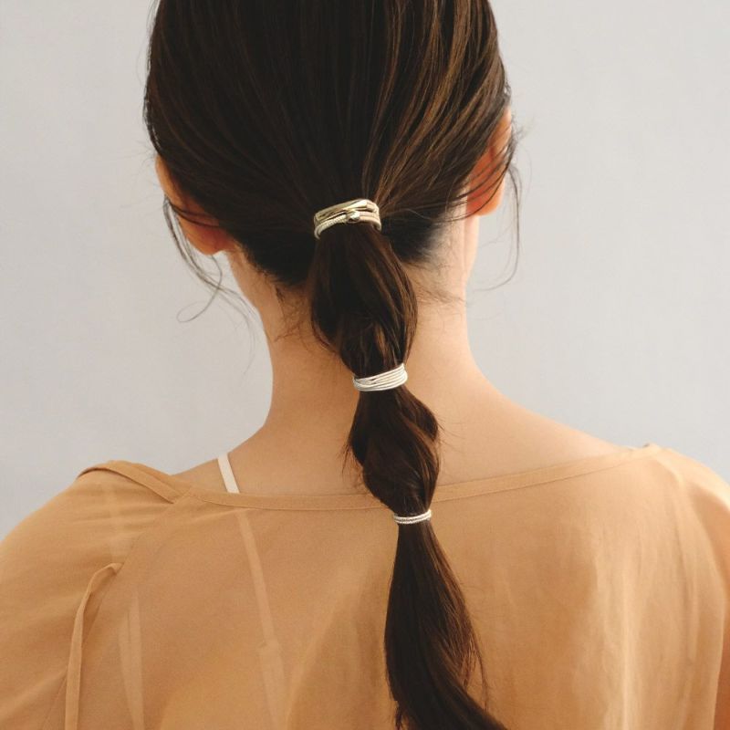 ヘアゴム Candy Arrange マルチシェイプ カラー メタル 3本セット