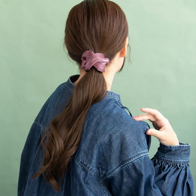 ヘアカフ シマー クロス シュシュ風 クラップカフ ヘアポニー