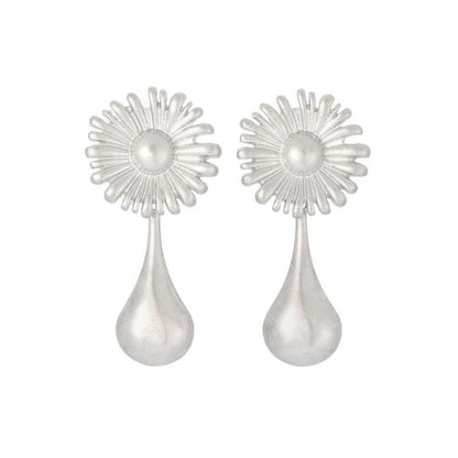 【LIMITED NUMBER】70's USAparts ピアス ニッケルフリー メタル フラワー ドロップ チタンポスト スタッドピアス