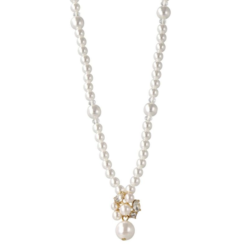 LES CLEIAS*パールビーズ クラリッサスチールネックレス*送料込* パール Les Cleias(レ クレアス) ネックレス・ペンダント