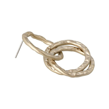 ピアス ニッケルフリー sable gold サブルゴールド メタル トリプル クロス リング テクスチャー ステンレスポスト スタッドピアス