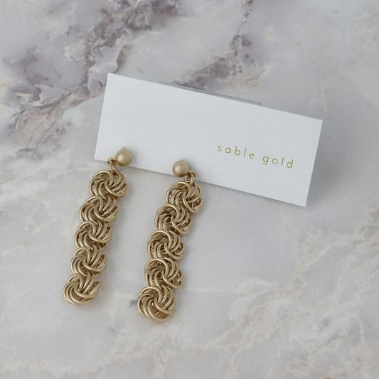 ピアス ニッケルフリー sable gold サブルゴールド メタル ボール クロス ミニ リング ロング ステンレスポスト スタッドピアス