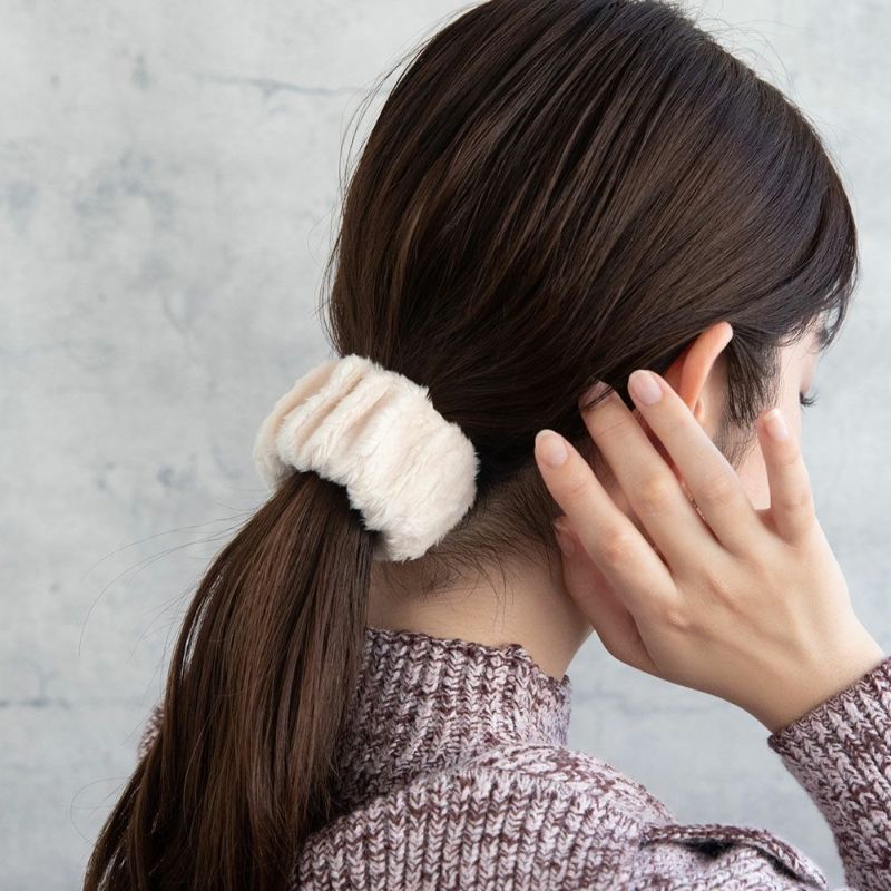 ☆acca☆ ミンクファーポニー ヘアゴム ヘアカフ ファー クラップカフ ヘアポニー ポニーフック