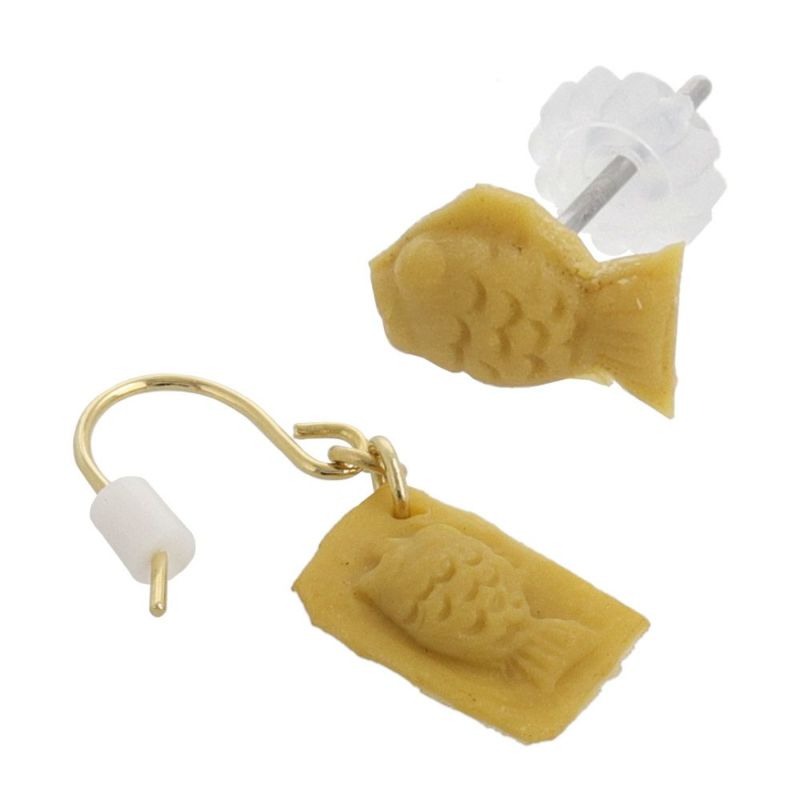 ピアス たい焼き 羽根つき たい焼き器 3個セット チタンポスト