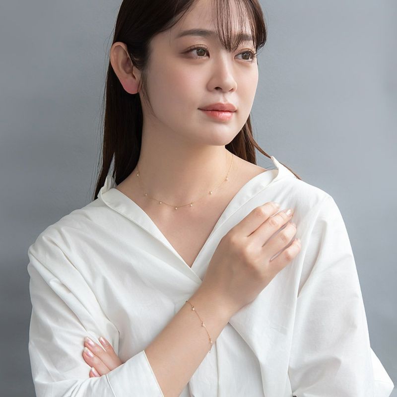 ネックレス ステンレス メタル 淡水パール ミニ 小粒 下がり 超 ネックレス ステンレス メタル 淡水パール ミニ 小粒 下がり 超