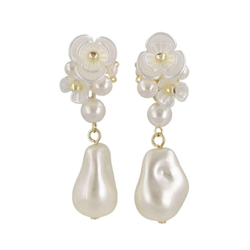 Anne  パヴェ クリスタル ダブルフープ ドロップ ピアス Anne Klein パヴェ クリスタル ダブルフープ ドロップ ピアス