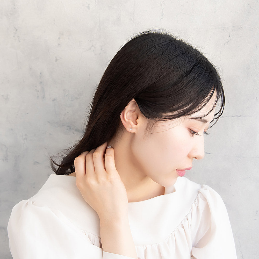 樹脂ピアス オープンハート ストーン 6個セット 樹脂 ポスト ピアス 日本製