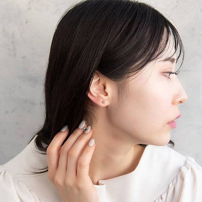樹脂ピアス 3サイズ ボール 6個セット 樹脂 ポストピアス 日本製