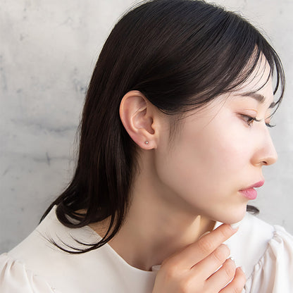樹脂ピアス 3サイズ ボール 6個セット 樹脂 ポストピアス 日本製