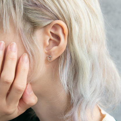 ボディピアス 六芒星 1個 14G ストレートバーベル