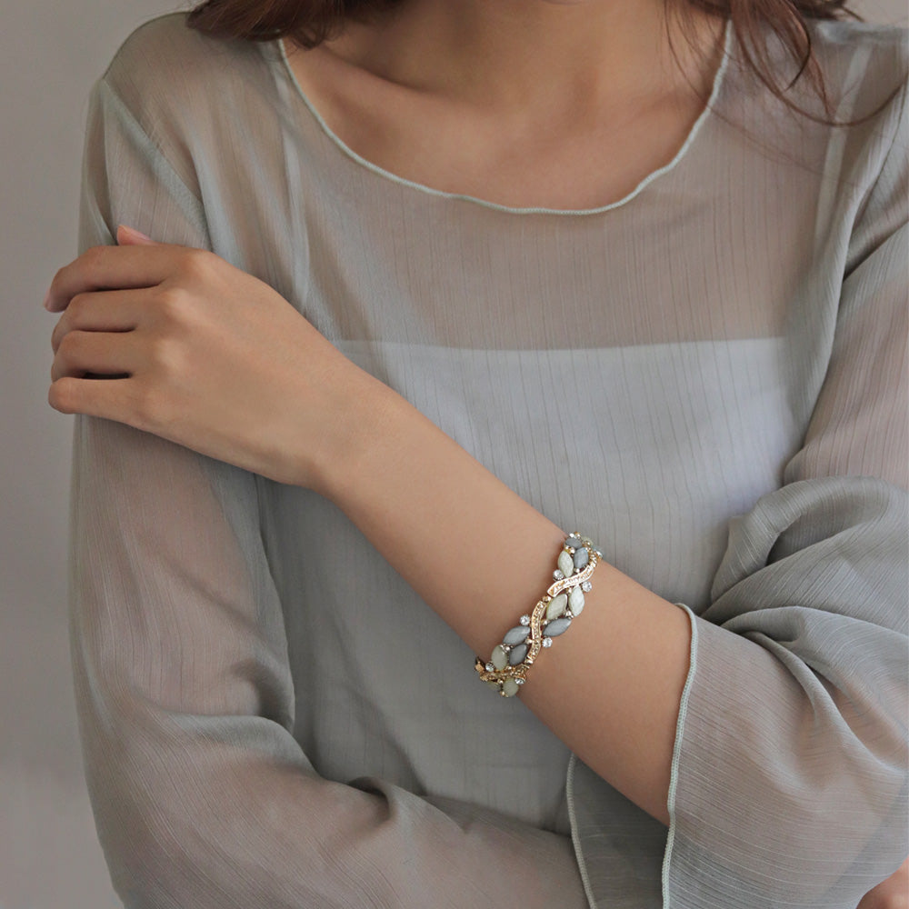 ブレスレット アクリル ビジュー ストーン ゴムブレスレット – OSEWAYA