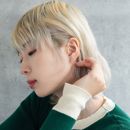 ボディピアス ステンレス シルバー ストーン ラブレットスタッド 14G 【1個販売】