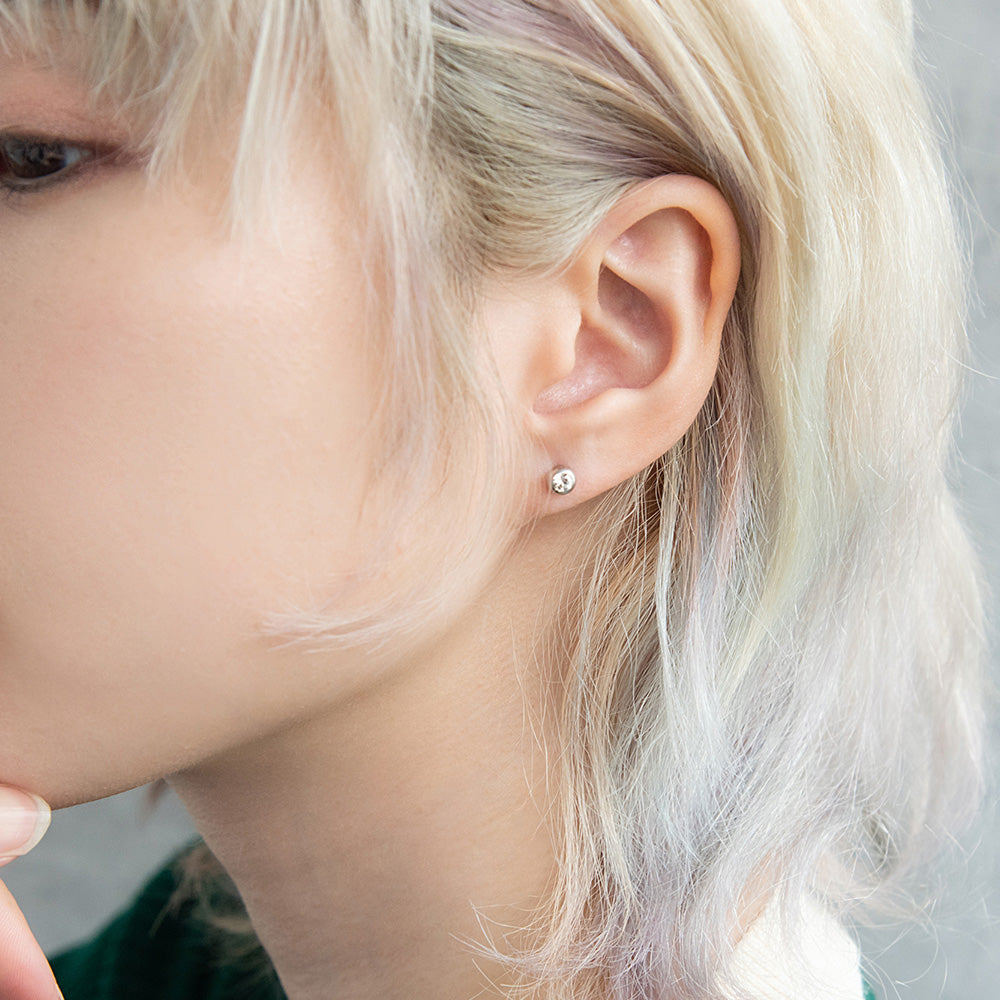 ボディピアス ステンレス シルバー ストーン ラブレットスタッド 14G 【1個販売】