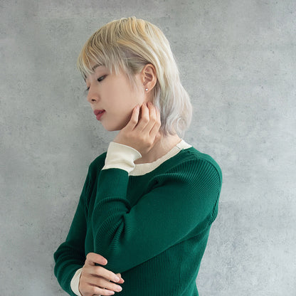 ボディピアス ステンレス シルバー ストーン ラブレットスタッド 14G 【1個販売】