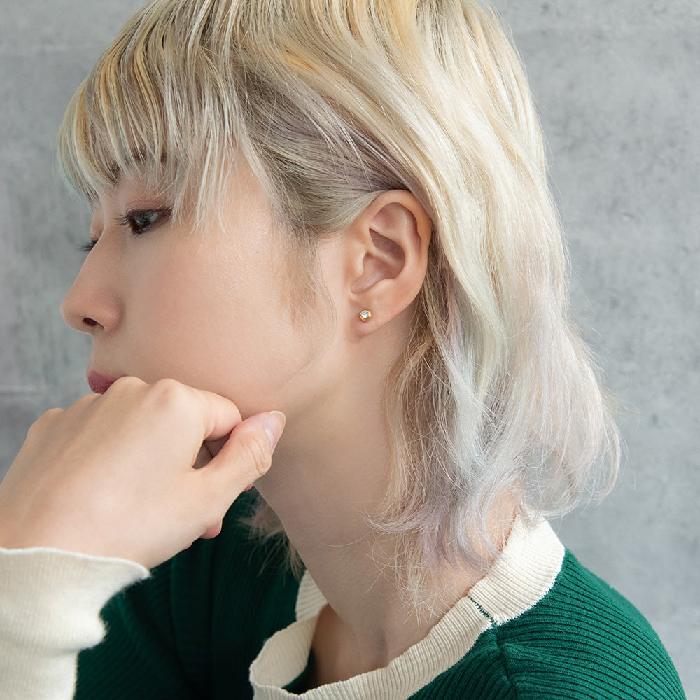 ボディピアス サージカルステンレス 316L ストーン 両ネジ式 ストレートバーベル 14G 【1個販売】