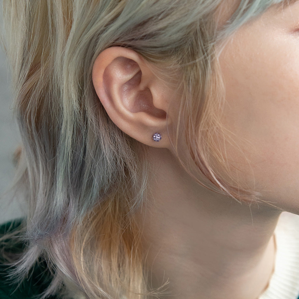 ボディピアス サージカルステンレス 316L ストーン パヴェ ネジ式 ストレートバーベル 14G 【1個販売】