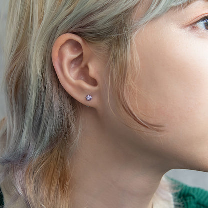 ボディピアス サージカルステンレス 316L ストーン パヴェ ネジ式 ストレートバーベル 14G 【1個販売】