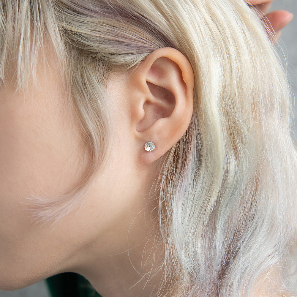 ボディピアス 立爪 ストーン 1個 14G ストレートバーベル