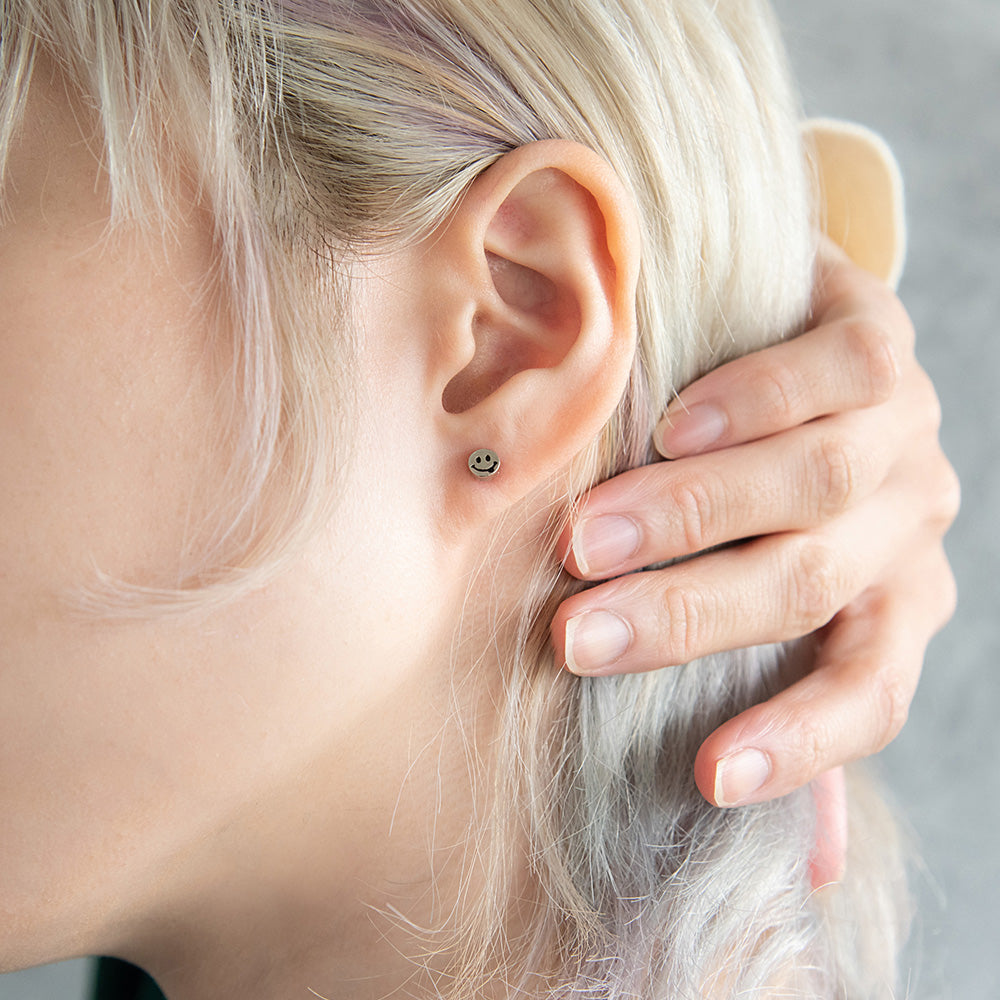 ボディピアス スマイル ストレートバーベル ネジ式 サージカルステンレス 14G 【1個販売】