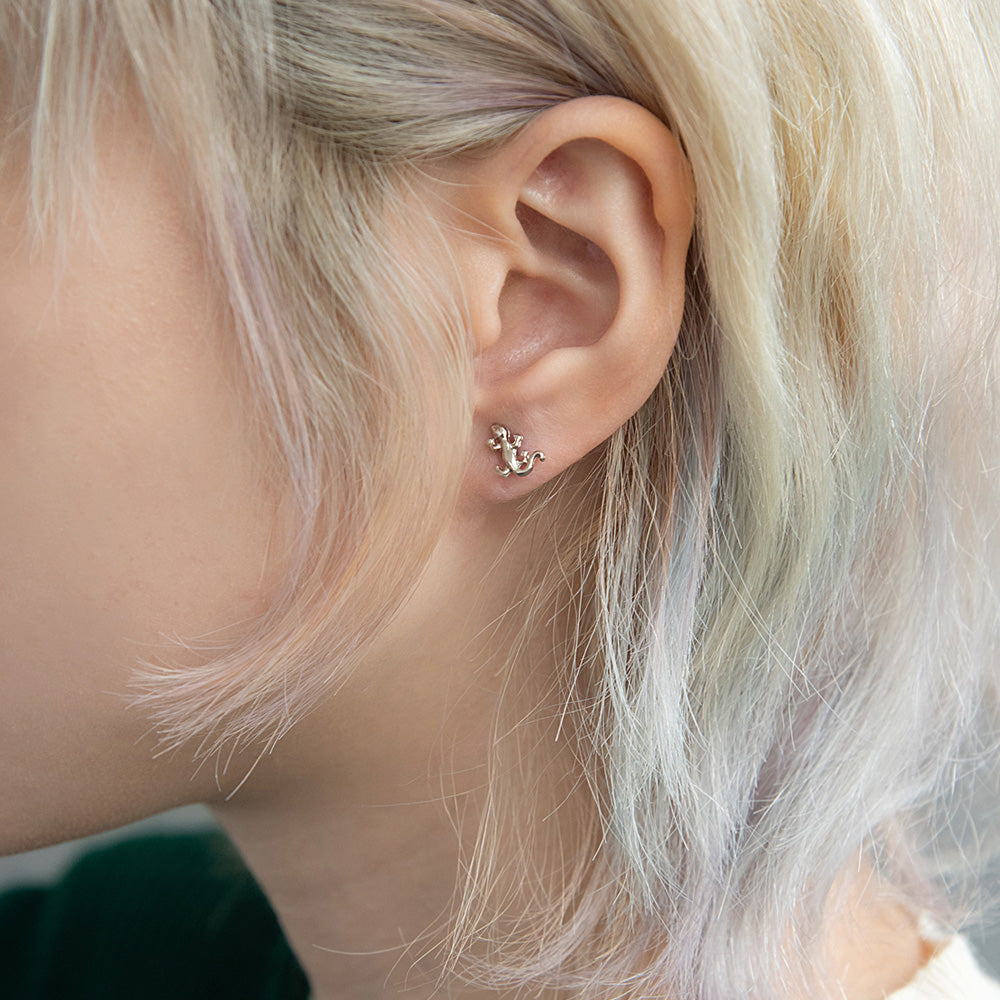 ボディピアス トカゲ ストレートバーベル ネジ式 サージカルステンレス 14G 【1個販売】